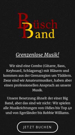 Vorschau der mobilen Webseite tueddern.de, De Büsch Band
