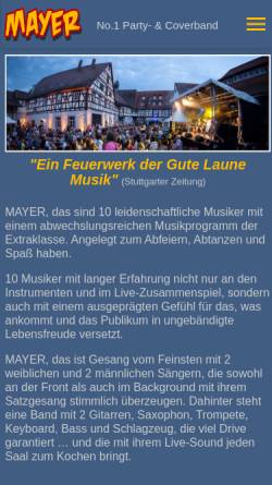 Vorschau der mobilen Webseite www.mayer-live.de, Mayer