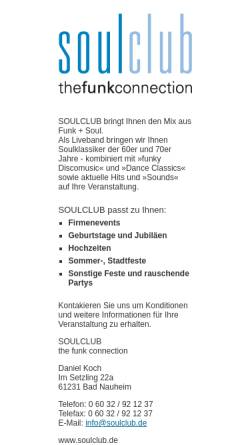 Vorschau der mobilen Webseite www.soulclub.info, Soulclub
