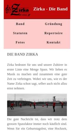 Vorschau der mobilen Webseite www.zirka.ch, Zirka