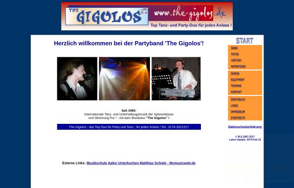 Vorschau von www.the-gigolos.de, The Gigolos