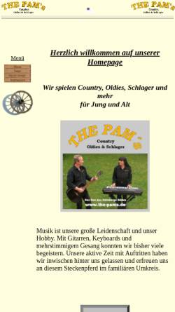 Vorschau der mobilen Webseite www.the-pams.de, The Pam's