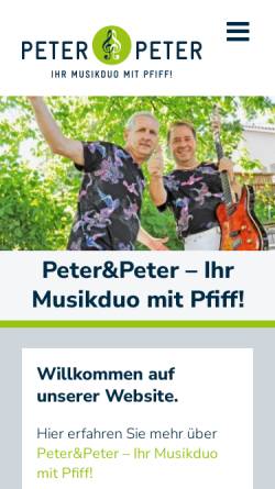 Vorschau der mobilen Webseite www.peterundpeter.ch, Peter und Peter