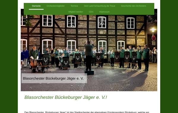 Vorschau von www.bueckeburger-jaeger.de, Bückeburger Bigband