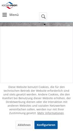 Vorschau der mobilen Webseite www.kuechenprofi.de, Küchenprofi GmbH & Co. KG