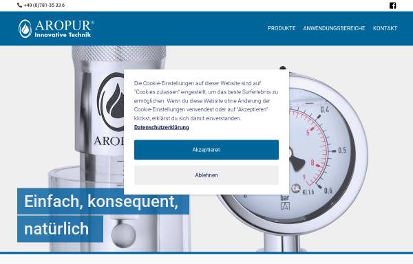 Vorschau von www.aropur.de, Aropur-System