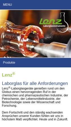 Vorschau der mobilen Webseite lenz-laborglas.de, Lenz Glasinstrumente