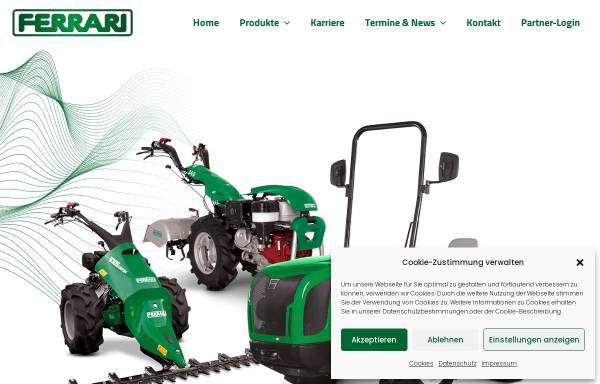 Vorschau von ferrari-traktoren.de, MKV Motorgeräte - und Kleintraktoren - Vertrieb