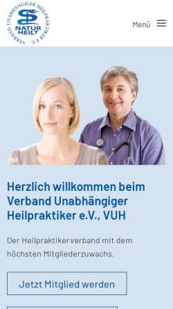 Vorschau der mobilen Webseite www.heilpraktikerverband.de, Berufs- und Fachverband Deutscher Heilpraktiker e.V. (BFDH)