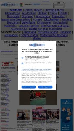 Vorschau der mobilen Webseite ganz-muenchen.de, Ganz München