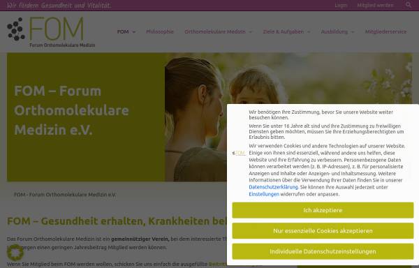 Vorschau von f-o-m.de, Forum Orthomolekulare Medizin e.V.