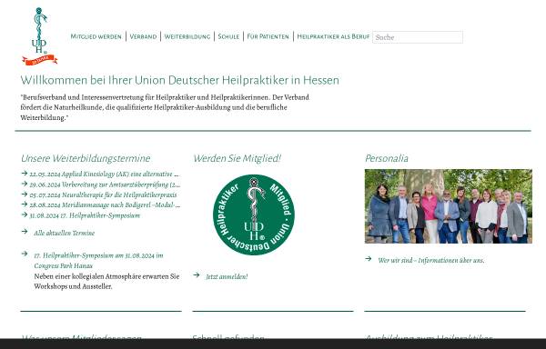 Vorschau von www.udh-hessen.de, Union Deutscher Heilpraktiker Landesverband Hessen