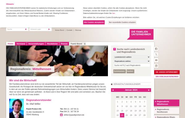 Vorschau von www.familienunternehmer.eu, Arbeitsgemeinschaft Selbständiger Unternehmer e. V. (ASU) Regionalkreis Mittelhessen