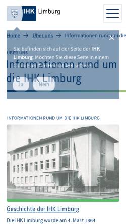 Vorschau der mobilen Webseite www.ihk-limburg.de, IHK-Verbund Mittelhessen