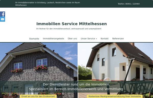 Vorschau von www.ism-gruenberg.de, Immobilien Service Mittelhessen Beate Rahnert