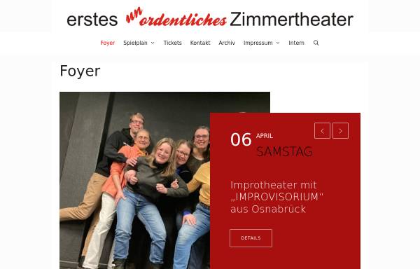 Vorschau von zimmertheater-online.de, Osnabrück, erstes unordentlichesZimmertheater