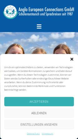 Vorschau der mobilen Webseite www.aec-sprachreisen.de, AEC-Sprachreisen