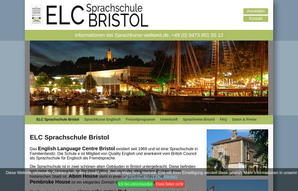 Vorschau von www.elcbristol.de, English Language Centre Bristol