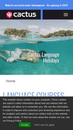 Vorschau der mobilen Webseite www.cactuslanguage.com, Cactus Language