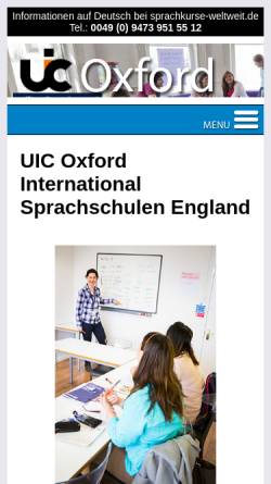 Vorschau der mobilen Webseite www.uiclondon.de, United International College London