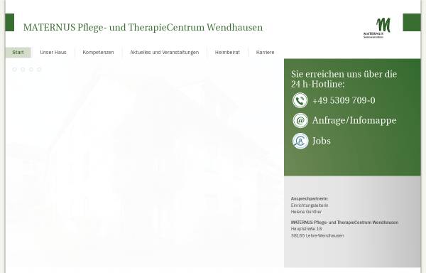 Vorschau von wendhausen.maternus.de, Maternus Pflege- und Therapiezentrum Wendhausen