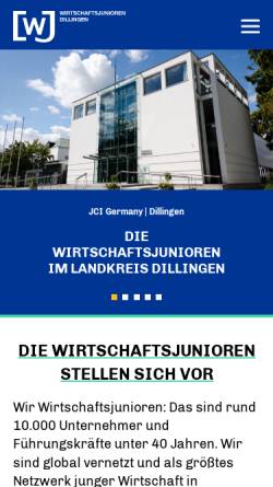Vorschau der mobilen Webseite www.wj-dillingen.de, Wirtschaftsjunioren Dillingen