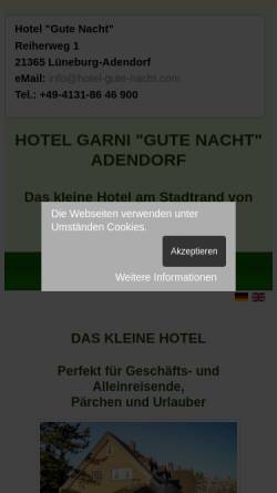 Vorschau der mobilen Webseite www.hotel-gute-nacht.com, Hotel Gute Nacht