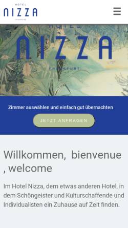Vorschau der mobilen Webseite www.hotelnizza.de, Hotel Nizza
