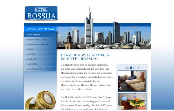Vorschau von www.hotelrossija.de, Hotel Rossija