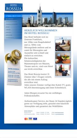 Vorschau der mobilen Webseite www.hotelrossija.de, Hotel Rossija