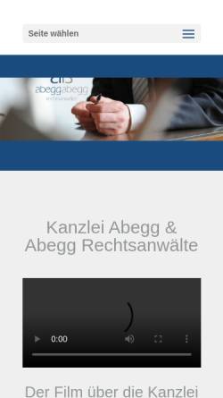 Vorschau der mobilen Webseite www.abegg-rechtsanwaelte.de, Abegg & Abegg