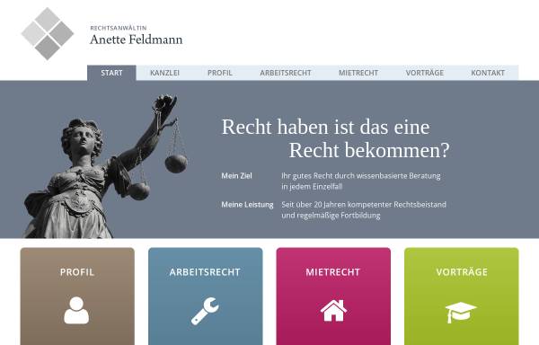 Vorschau von www.rechtsanwalt-feldmann.de, Feldmann Anette