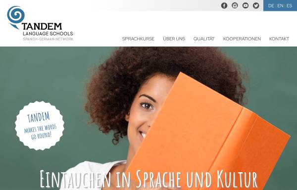 Vorschau von www.tandem-schools.com, Tandem International Sprachschulen