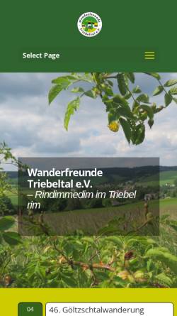 Vorschau der mobilen Webseite www.triebeltalwanderung.de, Wanderfreunde Triebeltal e.V.
