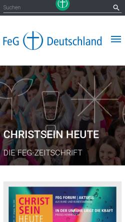 Vorschau der mobilen Webseite www.christsein-heute.de, Christsein Heute