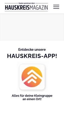Vorschau der mobilen Webseite www.hauskreismagazin.de, Das Hauskreismagazin