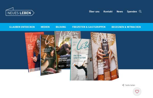 Vorschau von www.neuesleben.com, Neues Leben - Das christliche Ratgeber-Magazin.