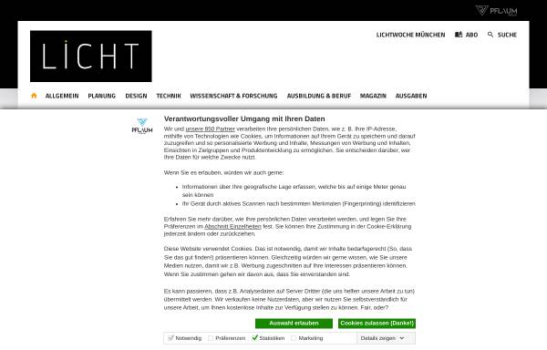 Vorschau von www.lichtnet.de, Licht