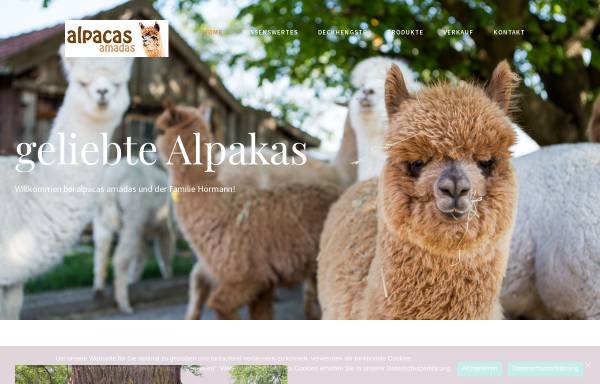 Vorschau von www.alpacas-amadas.de, Alpacas amadas