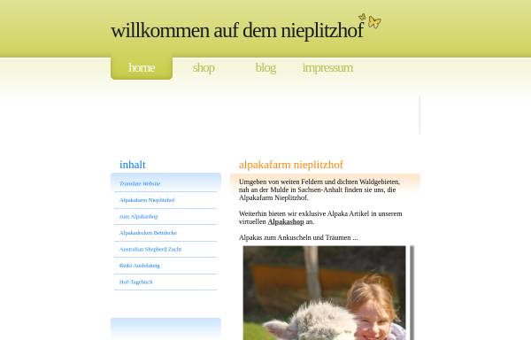 Vorschau von www.nieplitzhof.de, Alpakas vom Nieplitzhof