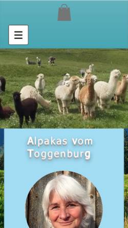 Vorschau der mobilen Webseite www.alpakas.ch, Alpakas vom Toggenburg