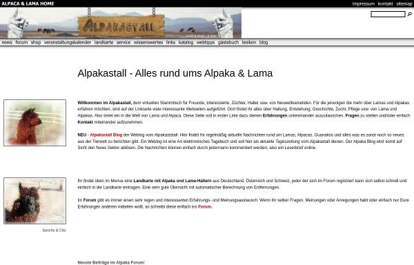 Vorschau von www.alpakastall.net, Alpakastall