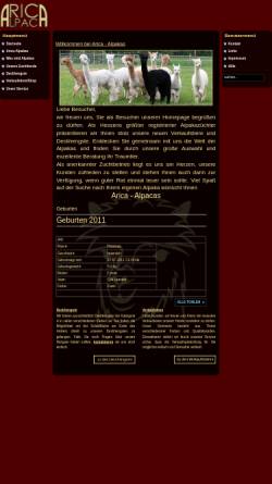 Vorschau der mobilen Webseite www.arica-alpakas.de, Arica-Alpakas, Kroeger-Gebauer GbR