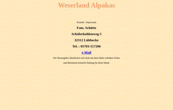 Vorschau von www.weserland-alpakas.de, Weserland Alpakas