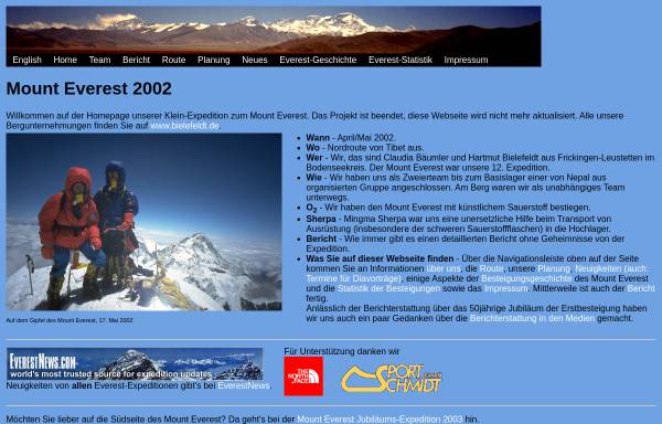 Vorschau von www.everest-2002.de, Mount Everest-Expedition 2002