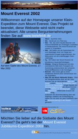 Vorschau der mobilen Webseite www.everest-2002.de, Mount Everest-Expedition 2002