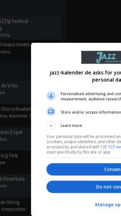 Vorschau der mobilen Webseite www.jazz-kalender.de, Jazz-Kalender