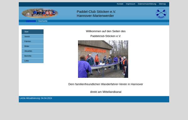 Vorschau von www.paddelclub-stoecken.de, Paddelclub-Stöcken e.V.