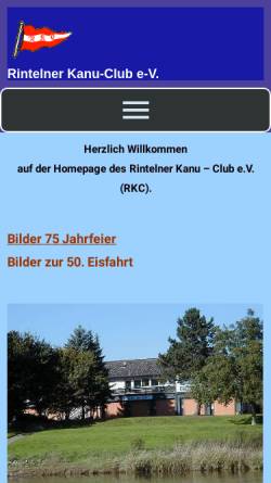 Vorschau der mobilen Webseite rkc-rinteln.de, Rintelner Kanu-Club e.V.