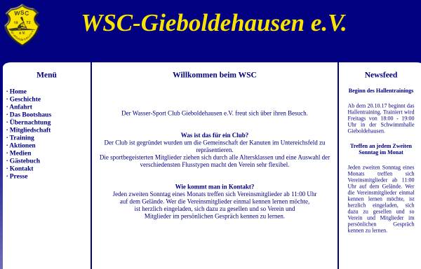 Vorschau von www.wsc-gieboldehausen.de, Wasser-Sport Club Gieboldehausen e.V.